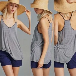 Women’s Navy/White Racerback Tank Top